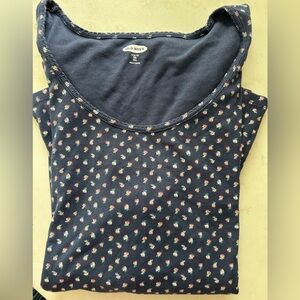 Women's Navy Floral Top